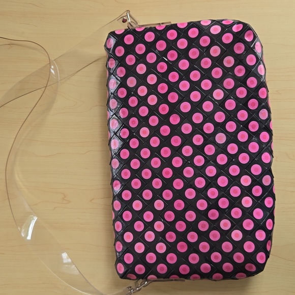 Rebagz Half The Sky Designs pink polka dot messenger/computer bag - Picture 6 of 16